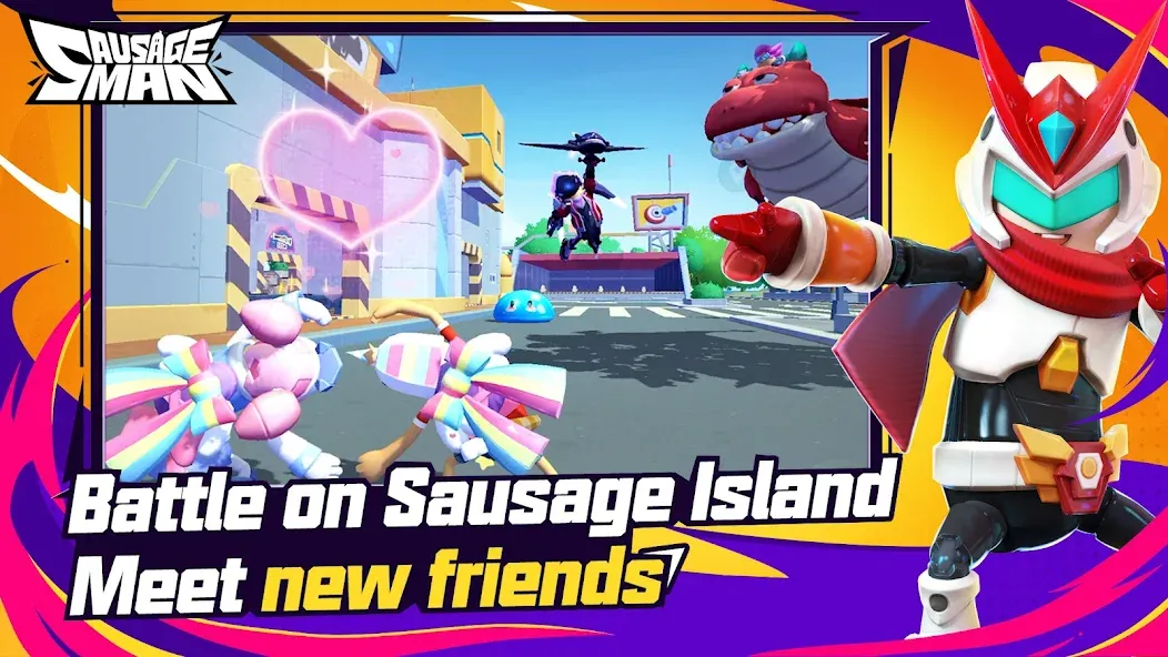 Sausage Man (Сосискамен) [МОД: Меню, Бесконечные монеты и Открытые уровни] Screenshot 3