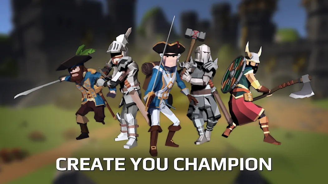 Slash Polygon: Medieval PVP (Слэш Полигон Онлайн ПВП арена) [МОД: Все открыто, Дополнительные деньги и Меню MOD] Screenshot 1