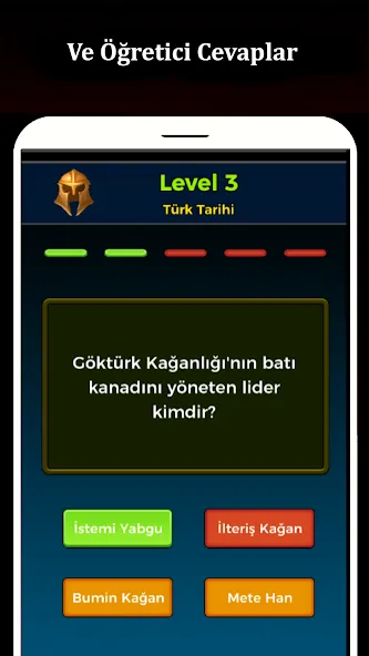 Tarih Bilgi Yarışması [МОД: Меню, Бесконечные монеты и Открытые уровни] Screenshot 2