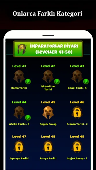 Tarih Bilgi Yarışması [МОД: Меню, Бесконечные монеты и Открытые уровни] Screenshot 3