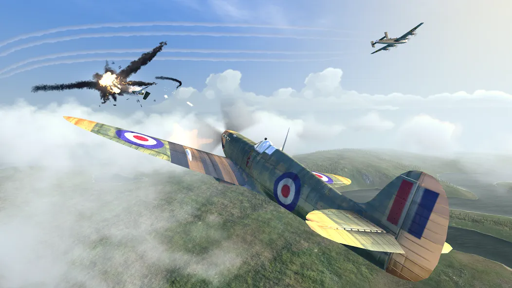 Warplanes: WW2 Dogfight (Варплейнс) [МОД: Деньги, Монеты и Меню MOD] Screenshot 1