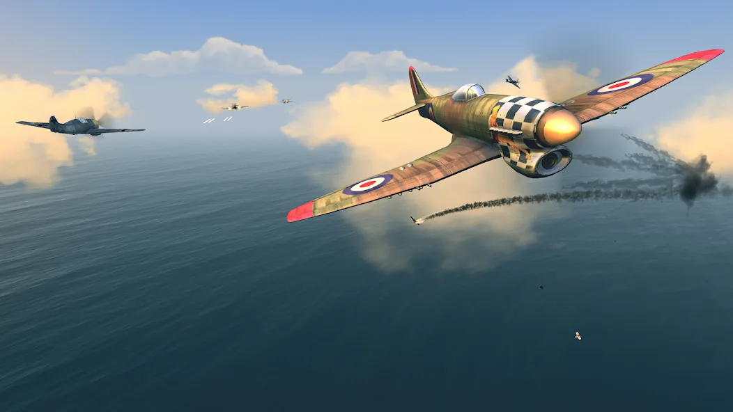 Warplanes: WW2 Dogfight (Варплейнс) [МОД: Деньги, Монеты и Меню MOD] Screenshot 4