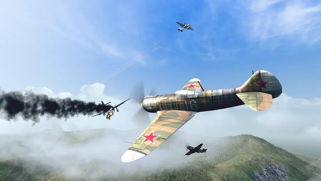 Warplanes: WW2 Dogfight (Варплейнс) [МОД: Деньги, Монеты и Меню MOD] Screenshot 5