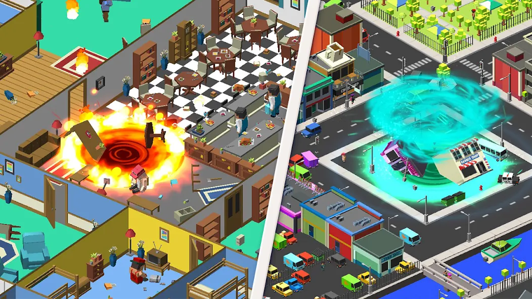 Holein eating games io offline [МОД: Много монет, Открытые уровни и Мега MOD] Screenshot 3