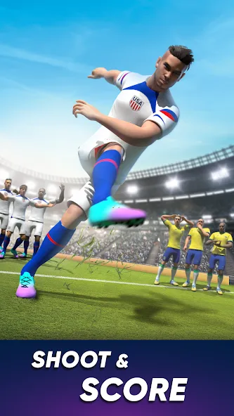 SOCCER Kicks - Stars Strike 24 (ФУТБОЛ Киксы) [МОД: Много монет, Открытые уровни и Мега MOD] Screenshot 5