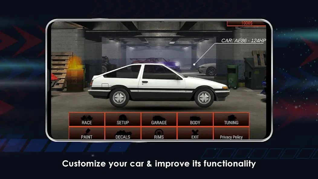 Japan Drag Racing (Драгрейсинг в Японии) [МОД: Бесконечные деньги, Монеты и Мега MOD] Screenshot 2