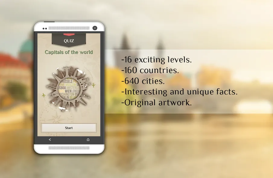 Quiz-Capitals of the world [МОД: Все открыто, Дополнительные деньги и Меню MOD] Screenshot 1