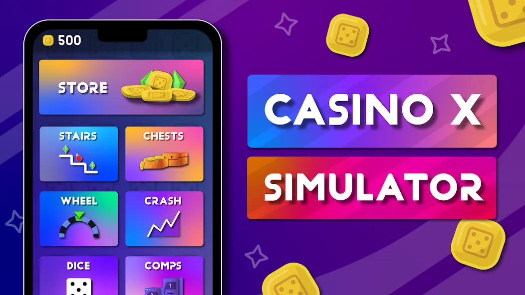 Casino X - Casino Simulator (Казино Икс) [МОД: Деньги, Монеты и Меню MOD] Screenshot 1