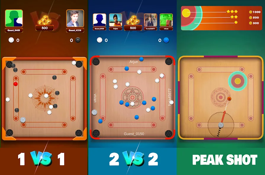 Carrom Board Clash : Pool game (Карром борд пул игра) [МОД: Бесконечные деньги, Монеты и Мега MOD] Screenshot 4