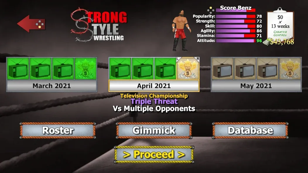Wrestling Empire (Рестлинг Импайр) [МОД: Много монет, Открытые уровни и Мега MOD] Screenshot 3