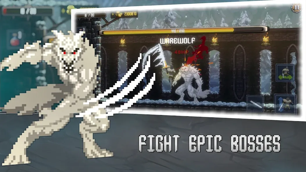 Deathblaze Action Platformer (Смертельное пламя Экшен Платформер) [МОД: Бесконечные деньги, Монеты и Мега MOD] Screenshot 2