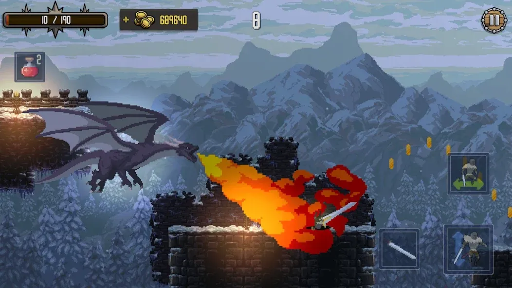 Deathblaze Action Platformer (Смертельное пламя Экшен Платформер) [МОД: Бесконечные деньги, Монеты и Мега MOD] Screenshot 5