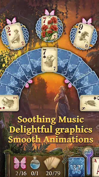 Solitaire Fairytale (Солитер Сказка) [МОД: Все открыто, Дополнительные деньги и Меню MOD] Screenshot 5