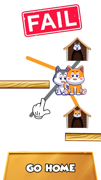 Dog rush: Draw to save games (Дог раш) [МОД: Меню, Бесконечные монеты и Открытые уровни] Screenshot 2