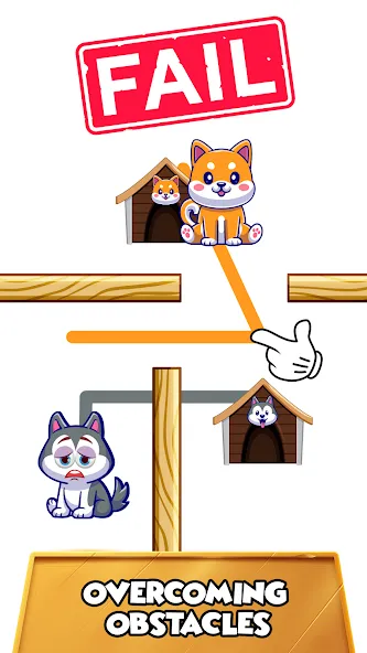 Dog rush: Draw to save games (Дог раш) [МОД: Меню, Бесконечные монеты и Открытые уровни] Screenshot 3