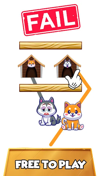 Dog rush: Draw to save games (Дог раш) [МОД: Меню, Бесконечные монеты и Открытые уровни] Screenshot 4