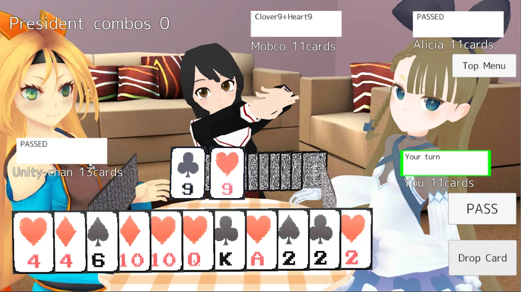 President Card Game (Президент карточная игра) [МОД: Деньги, Монеты и Меню MOD] Screenshot 2
