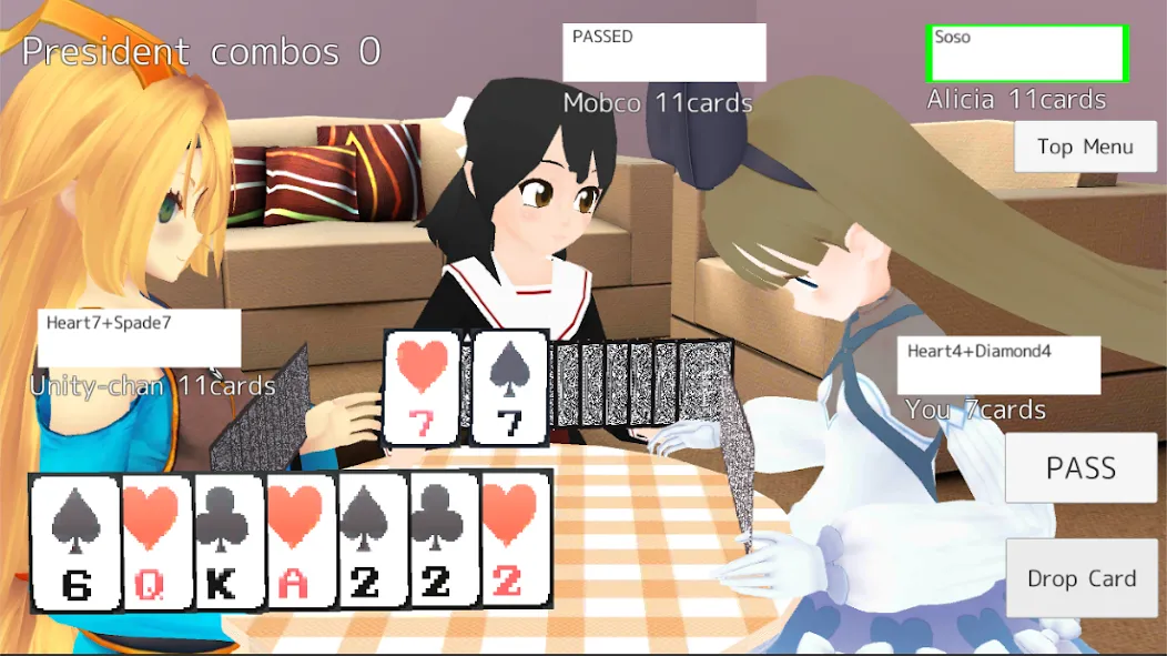 President Card Game (Президент карточная игра) [МОД: Деньги, Монеты и Меню MOD] Screenshot 3