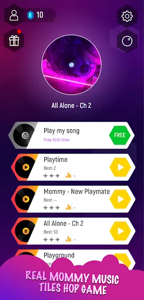 Mommy 3D Music Tiles Hop Game (Мамочка 3D Музыкальная Игра По Прогулкам Плитки) [МОД: Меню, Бесконечные монеты и Открытые уровни] Screenshot 1