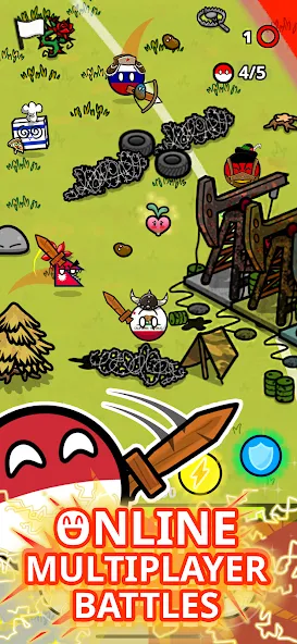 Countryball Potato Mayhem (Кантрибол Потето Мейхем) [МОД: Все открыто, Дополнительные деньги и Меню MOD] Screenshot 1