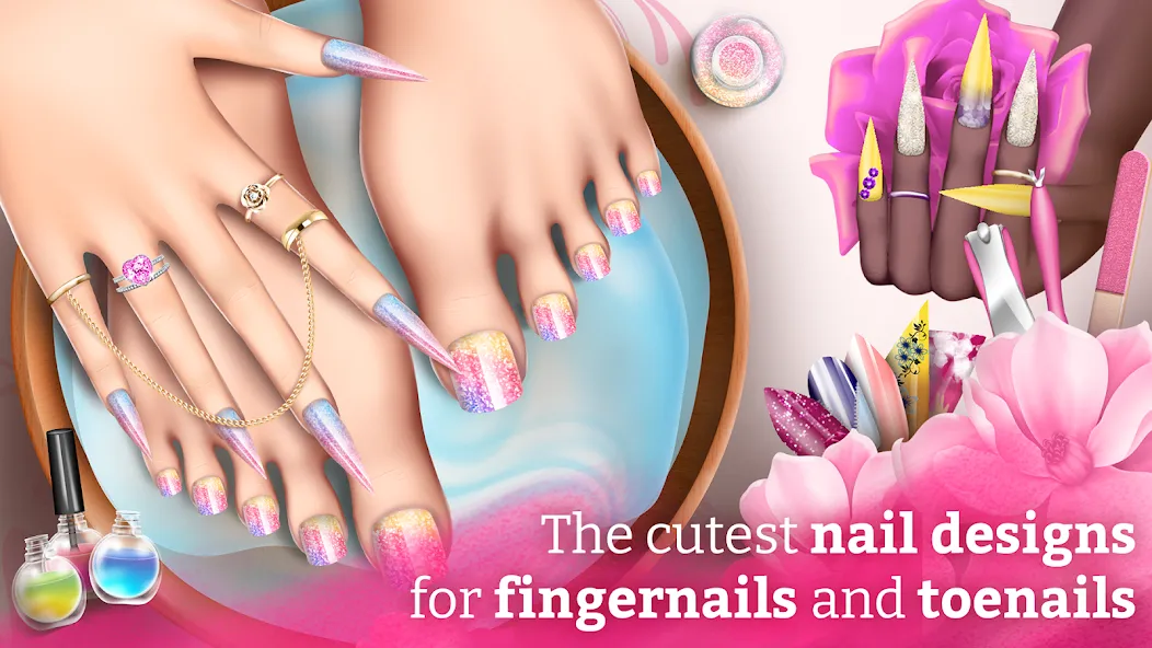 Nail Art Fashion Salon Game [МОД: Много монет, Открытые уровни и Мега MOD] Screenshot 1