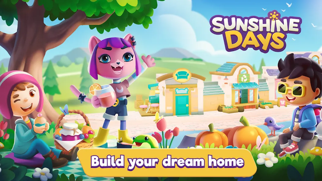Sunshine Days - Build A Home (Саншайн Дэйз) [МОД: Меню, Бесконечные монеты и Открытые уровни] Screenshot 1