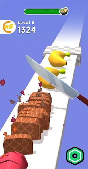 Super Slices Robux Roblominer (упер Слайсес Робукс Робломайнер) [МОД: Бесконечные деньги, Монеты и Мега MOD] Screenshot 4