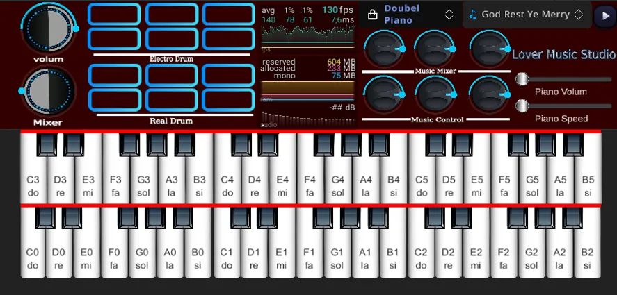 Org Piano:Real Piano Keyboard (Орг Пиано) [МОД: Все открыто, Дополнительные деньги и Меню MOD] Screenshot 3
