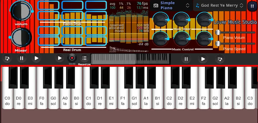 Org Piano:Real Piano Keyboard (Орг Пиано) [МОД: Все открыто, Дополнительные деньги и Меню MOD] Screenshot 4