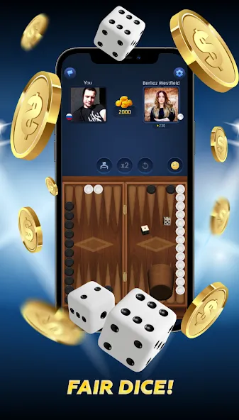 PPNards: Backgammon board game (ППНардс) [МОД: Деньги, Монеты и Меню MOD] Screenshot 2