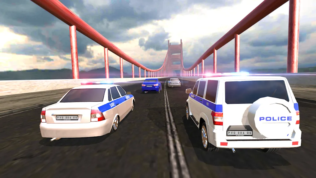 Police Car Chase [МОД: Меню, Бесконечные монеты и Открытые уровни] Screenshot 5