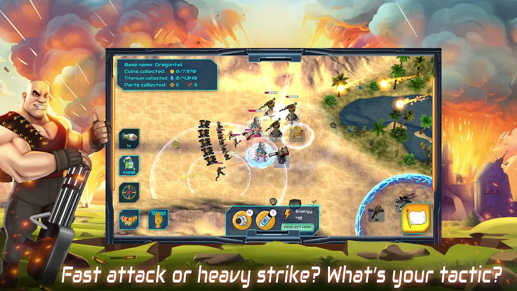 Boulder Base: Defense Strategy (Боулдер Бейс) [МОД: Много денег, Монет и Все открыто] Screenshot 1
