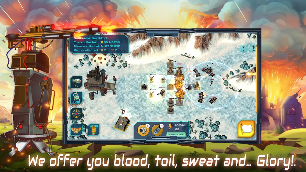 Boulder Base: Defense Strategy (Боулдер Бейс) [МОД: Много денег, Монет и Все открыто] Screenshot 3