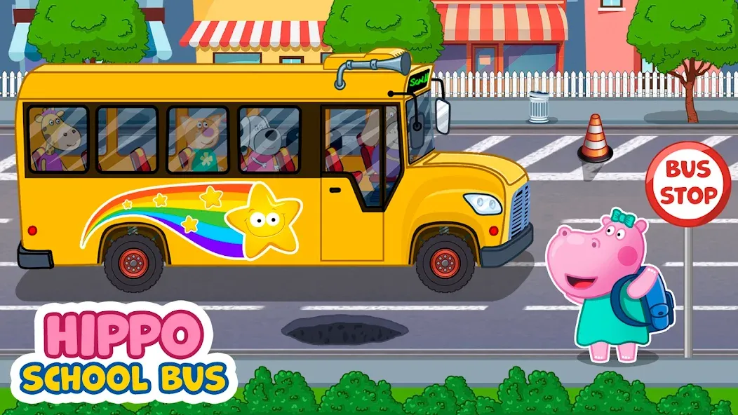 Kids School Bus Adventure [МОД: Много монет, Открытые уровни и Мега MOD] Screenshot 1