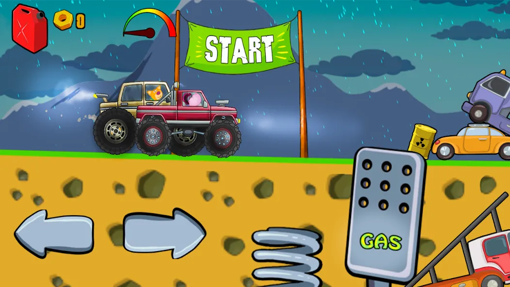 Kids Monster Truck Racing Game [МОД: Много денег, Монет и Все открыто] Screenshot 1