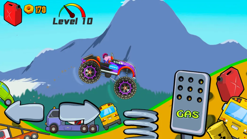 Kids Monster Truck Racing Game [МОД: Много денег, Монет и Все открыто] Screenshot 4