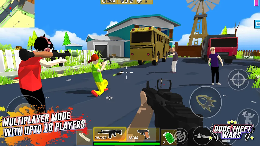 Dude Theft Wars Shooting Games (Дуд Тефт Варс) [МОД: Бесконечные деньги, Монеты и Мега MOD] Screenshot 2