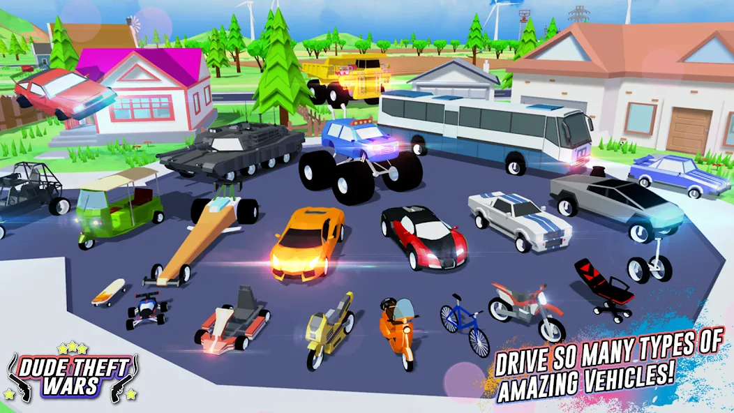 Dude Theft Wars Shooting Games (Дуд Тефт Варс) [МОД: Бесконечные деньги, Монеты и Мега MOD] Screenshot 3