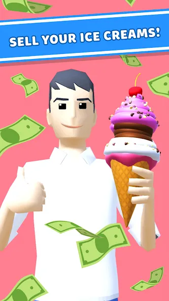 Ice Cream Inc. ASMR, DIY Games [МОД: Все открыто, Дополнительные деньги и Меню MOD] Screenshot 2
