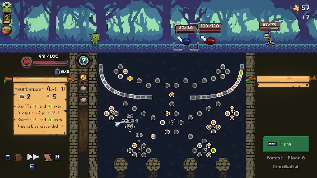 Peglin - A Pachinko Roguelike (Пеглин) [МОД: Много монет, Открытые уровни и Мега MOD] Screenshot 1