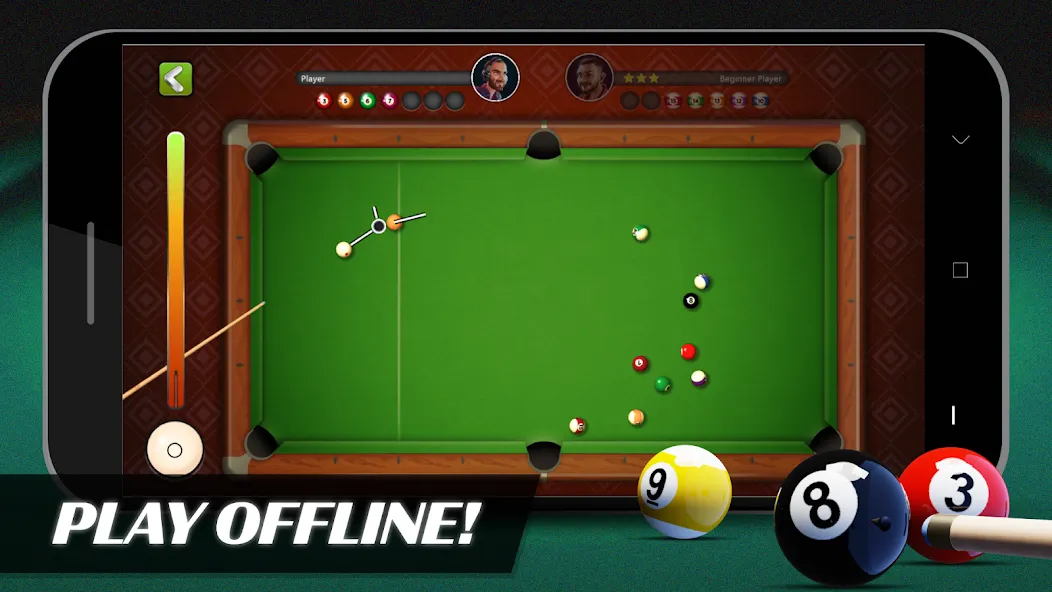 8 Ball Billiards Offline Pool (Балл Бильярд Оффлайн Пул) [МОД: Много монет, Открытые уровни и Мега MOD] Screenshot 1