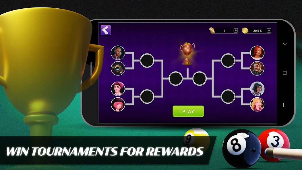8 Ball Billiards Offline Pool (Балл Бильярд Оффлайн Пул) [МОД: Много монет, Открытые уровни и Мега MOD] Screenshot 3