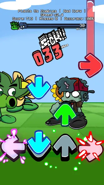 Plants vs Rappers Beat Battles (ФНФ Растения против Рэп Фанкеров мод) [МОД: Деньги, Монеты и Меню MOD] Screenshot 3