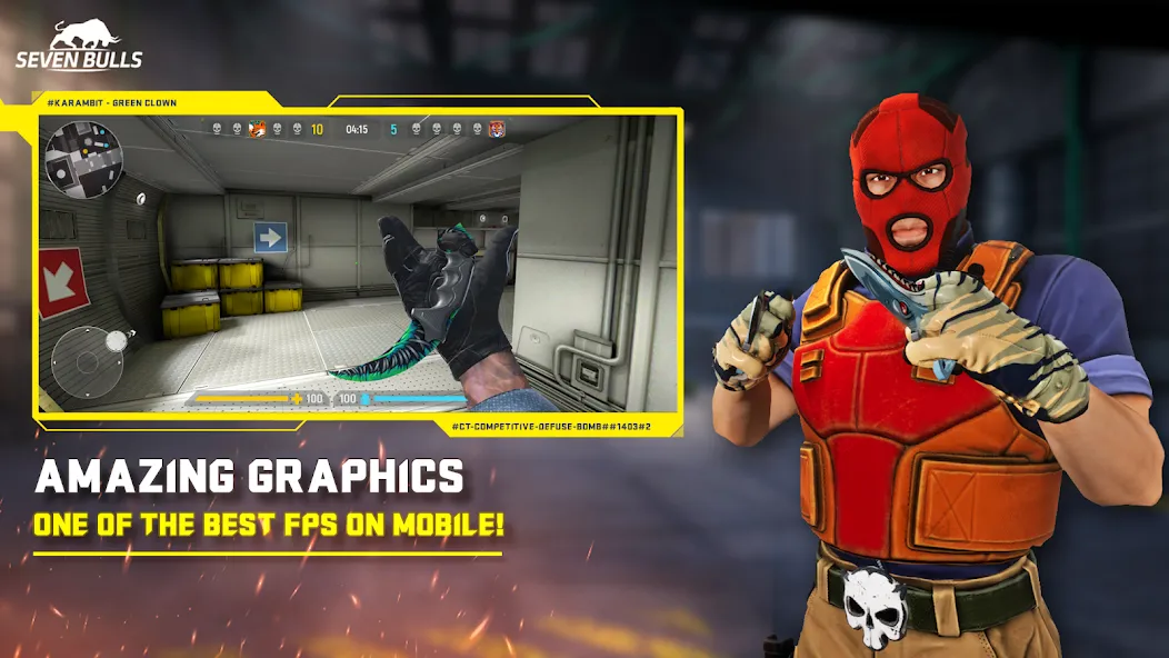 Counter Attack Multiplayer FPS (Каунтер Аттак Мультиплеер ФПС) [МОД: Меню, Бесконечные монеты и Открытые уровни] Screenshot 1