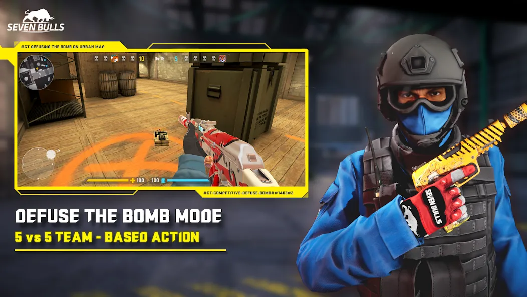 Counter Attack Multiplayer FPS (Каунтер Аттак Мультиплеер ФПС) [МОД: Меню, Бесконечные монеты и Открытые уровни] Screenshot 2