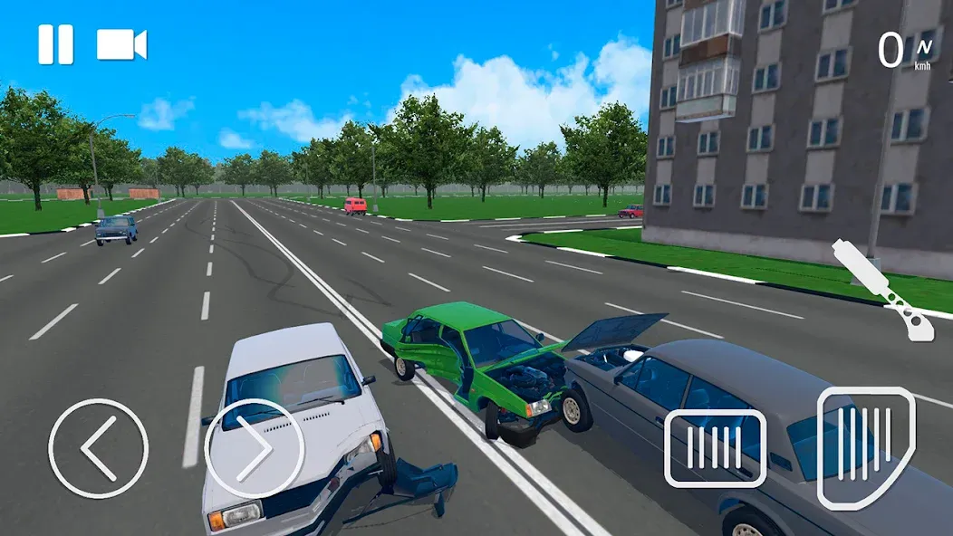 Russian Car Crash Simulator (Рашн Кар Краш Симулятор) [МОД: Много денег, Монет и Все открыто] Screenshot 1
