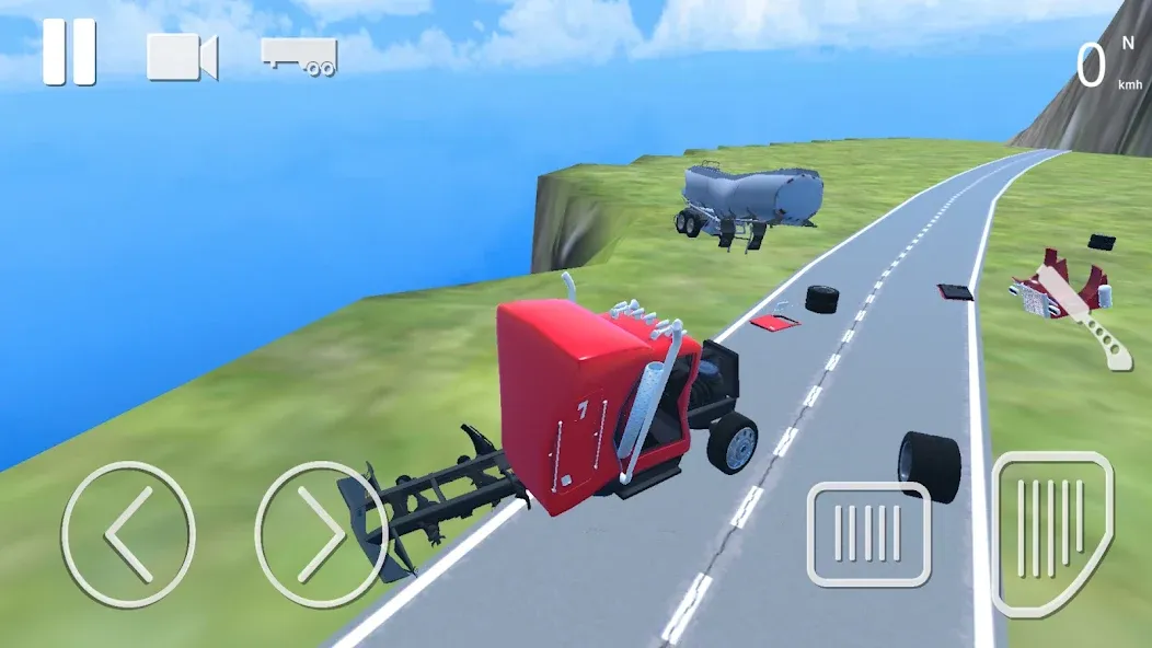Truck Crash Simulator Accident (Симулятор ДТП с грузовиком) [МОД: Все открыто, Дополнительные деньги и Меню MOD] Screenshot 1