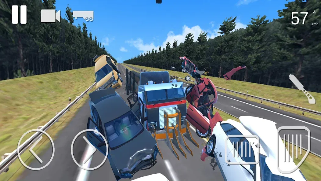 Truck Crash Simulator Accident (Симулятор ДТП с грузовиком) [МОД: Все открыто, Дополнительные деньги и Меню MOD] Screenshot 2