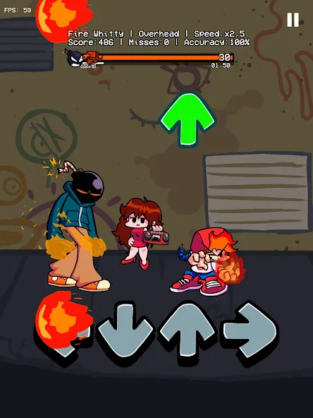 Music Battle Fire Fight Whitty (Бит Огонь Бой Мод Витти) [МОД: Много денег, Монет и Все открыто] Screenshot 1