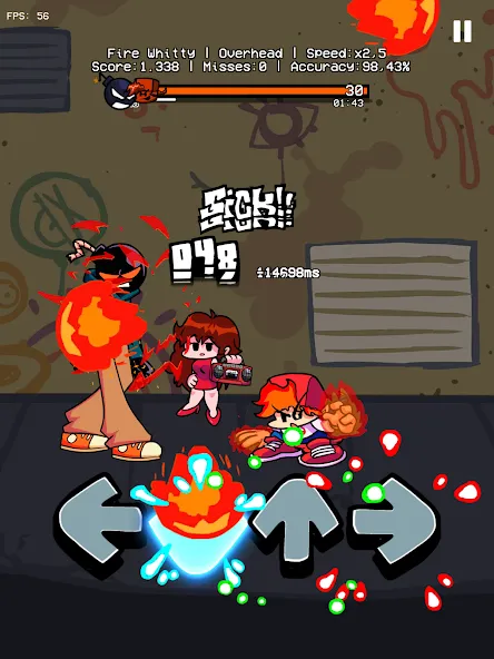Music Battle Fire Fight Whitty (Бит Огонь Бой Мод Витти) [МОД: Много денег, Монет и Все открыто] Screenshot 2